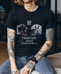 New England Patriots vs Indianapolis Colts 2023 Frankfurt Game Essential Helmet Shirt