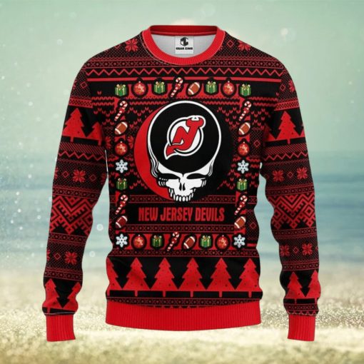 New Jersey Devils Grateful Dead Ugly Christmas Sweater Men And Women Sport Fans Gift