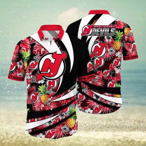 New Jersey Devils NHL Hawaiian Shirt Fireflies Ninety Minute Game Shirts