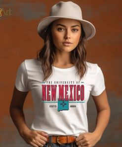 New Mexico Lobos Oatmeal Turquoise Pattern T Shirt