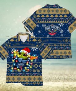 New Orlean Pelicans Baby Yoda Star Wars Funny Hawaiian Shirt New For Fans Gift Christmas Holidays