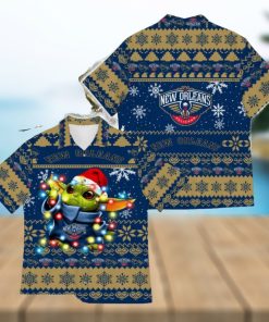 New Orlean Pelicans Baby Yoda Star Wars Funny Hawaiian Shirt New For Fans Gift Christmas Holidays