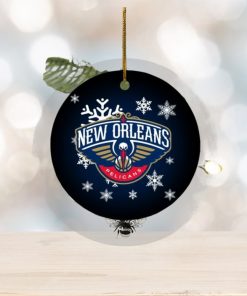 New Orleans Pelicans Merry Christmas Circle Ornament