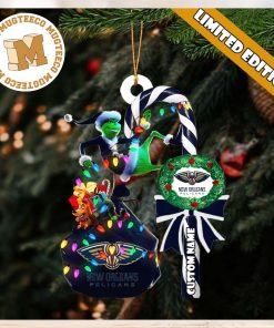 New Orleans Pelicans NBA Grinch Candy Cane Personalized Xmas Gifts Christmas Tree Decorations Ornament_86706727 1