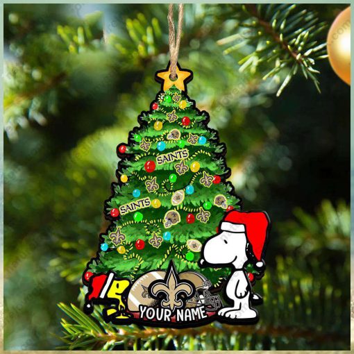 New Orleans Saints Custom Snoopy Peanuts Christmas Ornament Xmas Tree Decorations