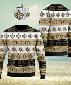 New Orleans Saints NFL American Football Team Logo Helmet Symbols Ugly Christmas Sweater