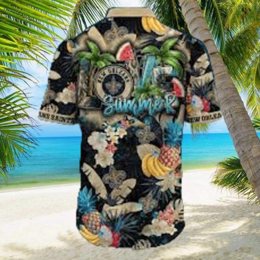 New Orleans Saints NFL Flower Logo Colorful Luau Hawaiian Shirt