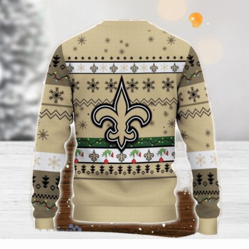 New Orleans Saints NFL Grinch Hand Funny Christmas Gift Ugly Christmas Sweater Gift Ideas For Fans