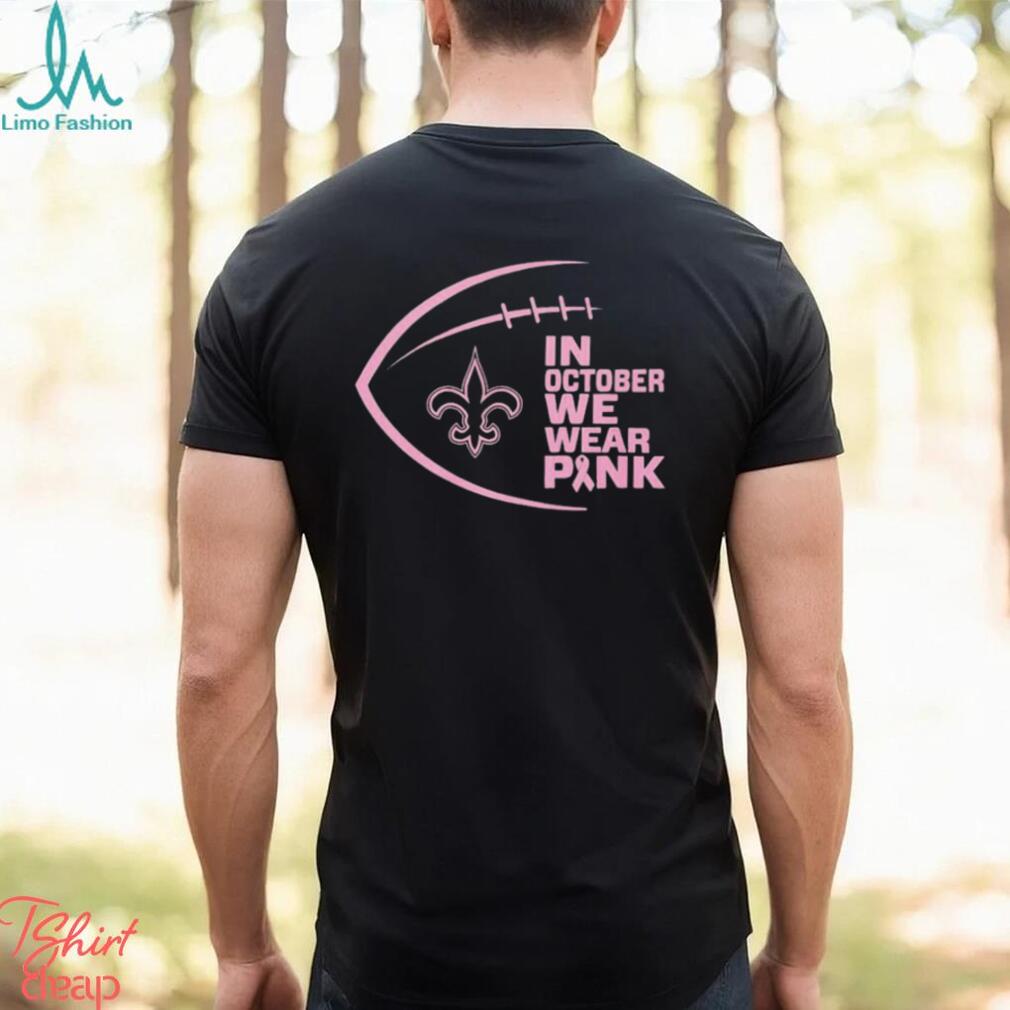 New Orleans Saints Pink Dog T-Shirt