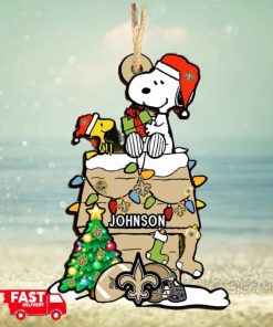 New Orleans Saints NFL Snoopy Ornament Personalized Christmas 2023 Holidays