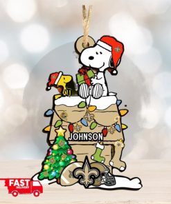 New Orleans Saints NFL Snoopy Ornament Personalized Christmas 2023 Holidays