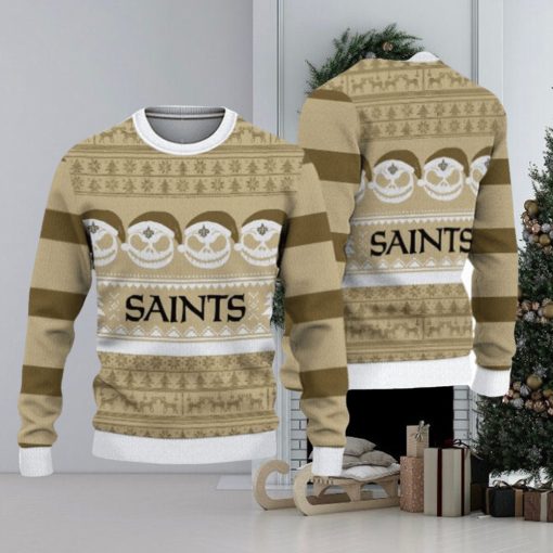 New Orleans Saints Pumpkin Christmas Sweater