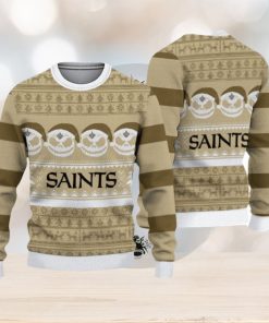 New Orleans Saints Pumpkin Christmas Sweater