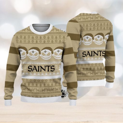 New Orleans Saints Pumpkin Christmas Sweater