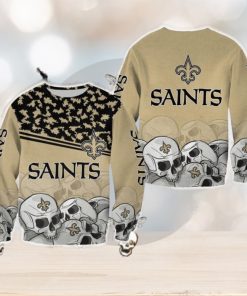 New Orleans Saints Skull Comfy Halloween Ugly Sweater For Men And Women Gift Christmas