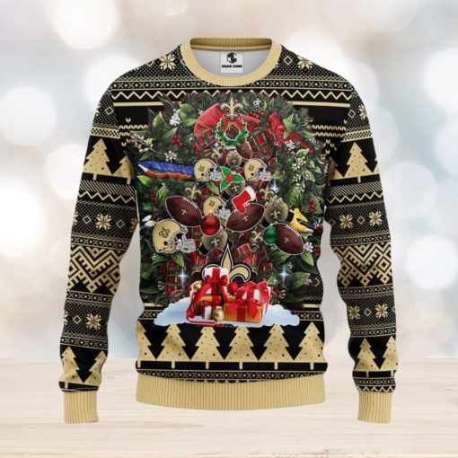 New Orleans Saints Tree Ugly Christmas Sweater Men And Women Sport Fans Gift