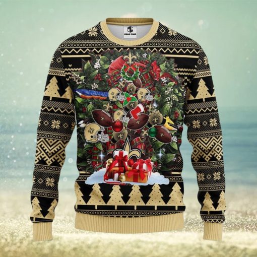 New Orleans Saints Tree Ugly Christmas Sweater Men And Women Sport Fans Gift