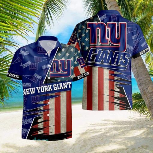 New York Giants American 3D All Over Print Flag Hawaiian Shirt For Men And Women Gift Beach Holiday