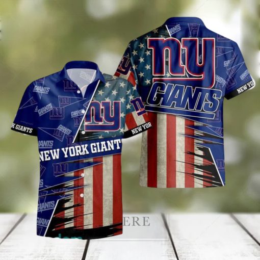 New York Giants American 3D All Over Print Flag Hawaiian Shirt For Men And Women Gift Beach Holiday