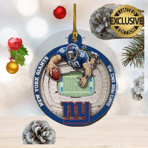 New York Giants Football Mascot NFL Custom Name 2023 Holiday Gifts Christmas Decorations Ornament