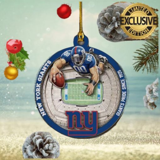 New York Giants Football Mascot NFL Custom Name 2023 Holiday Gifts Christmas Decorations Ornament