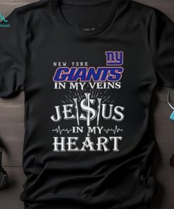 New York Giants In My Vien Jesus In My Heart Logo Shirt