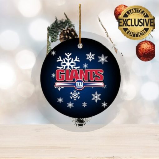 New York Giants NFL Custom Name 2023 Holiday Gifts Christmas Decorations Ornament