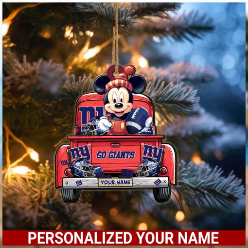 New York Giants NFL Mickey Ornament Personalized Your Name SP12102354ID05