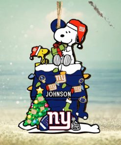 New York Giants NFL Snoopy Ornament Personalized Christmas 2023 Holidays