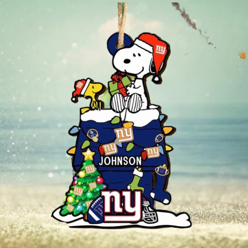 New York Giants NFL Snoopy Ornament Personalized Christmas 2023 Holidays