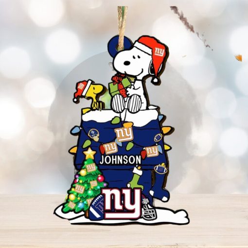 New York Giants NFL Snoopy Ornament Personalized Christmas 2023 Holidays