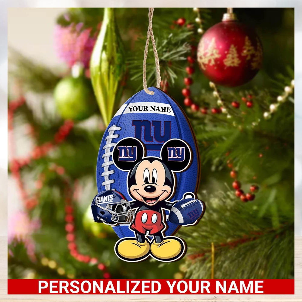 New York Giants Personalized Your Name Mickey Mouse And NFL Team Ornament SP161023183ID03 New York Giants Personalized Your Name Mickey Mouse And NFL Team Ornament SP161023183ID03