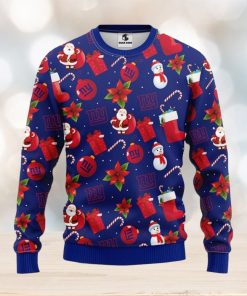 New York Giants Santa Claus Snowman Xmas Ugly Christmas Sweater Best Christmas Gift Ideas