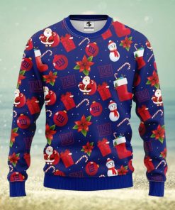 New York Giants Santa Claus Snowman Xmas Ugly Christmas Sweater Best Christmas Gift Ideas