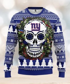 New York Giants Skull Flower Ugly Xmas Ugly Christmas Sweater Best Christmas Gift Ideas