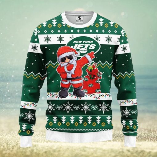 New York Jets Dabbing Santa Claus Xmas Ugly Christmas Sweater Best Christmas Gift Ideas