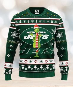 New York Jets Funny Grinch Xmas Ugly Christmas Sweater Best Christmas Gift Ideas