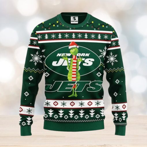 New York Jets Funny Grinch Xmas Ugly Christmas Sweater Best Christmas Gift Ideas