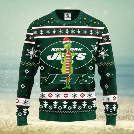 New York Jets Funny Grinch Xmas Ugly Christmas Sweater Best Christmas Gift Ideas