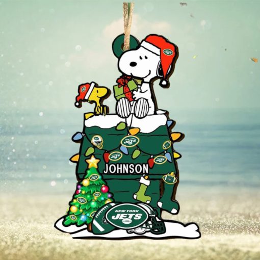 New York Jets NFL Snoopy Ornament Personalized Christmas 2023 Holidays