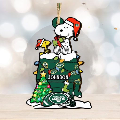 New York Jets NFL Snoopy Ornament Personalized Christmas 2023 Holidays