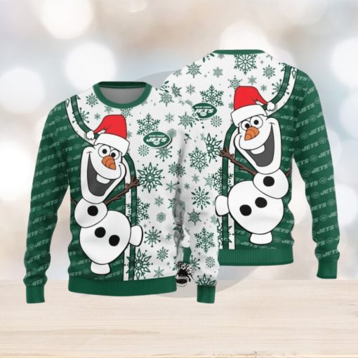 New York Jets Olaf Christmas Funny Knitted Sweater