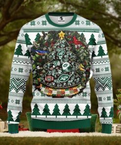 New York Jets Tree Ugly Christmas Fleece Sweater