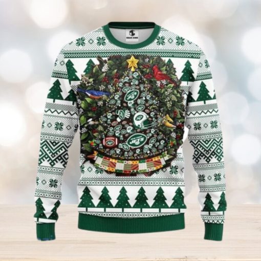 New York Jets Tree Ugly Christmas Fleece Sweater