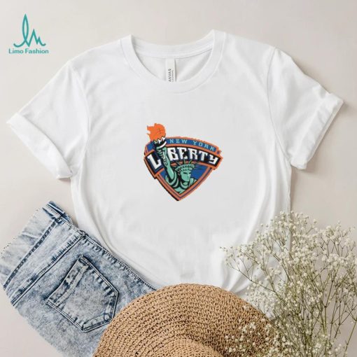 New York Liberty Fanatics Branded Heathered Gray Primary Logo Plus Size Shirt