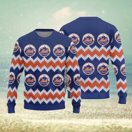 New York Mets Christmas Pattern Knitted Sweater