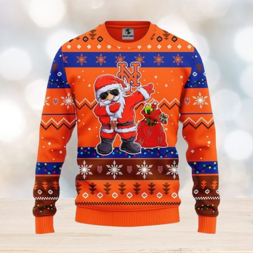 New York Mets Dabbing Santa Claus Xmas Ugly Christmas Sweater Best Christmas Gift Ideas