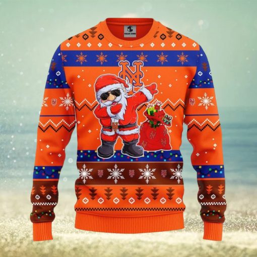 New York Mets Dabbing Santa Claus Xmas Ugly Christmas Sweater Best Christmas Gift Ideas