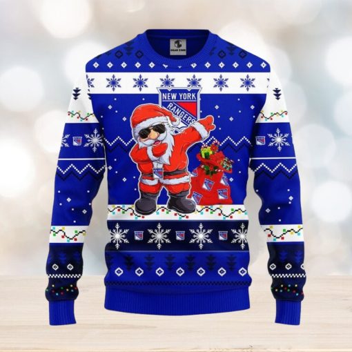 New York Rangers Dabbing Santa Claus Xmas Ugly Christmas Sweater Best Christmas Gift Ideas