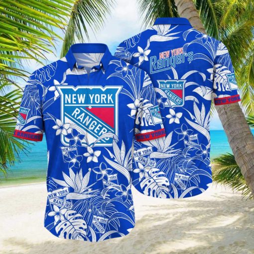 New York Rangers NHL Hawaiian Shirt Hiking Aloha Shirt